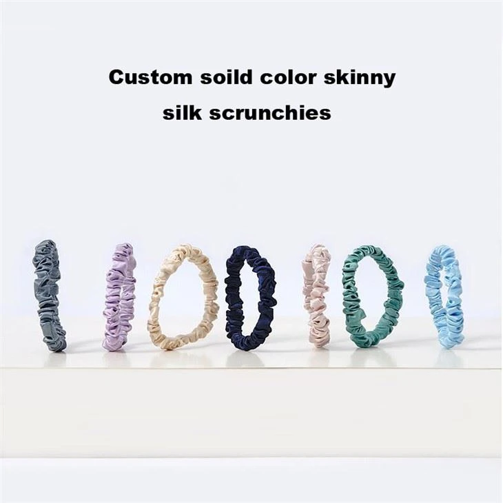 Scrunchies de mătase de culoare simplă