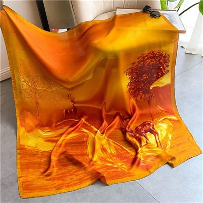 Eșarfă Personalizată 100% Mătase Cu 110x100cm